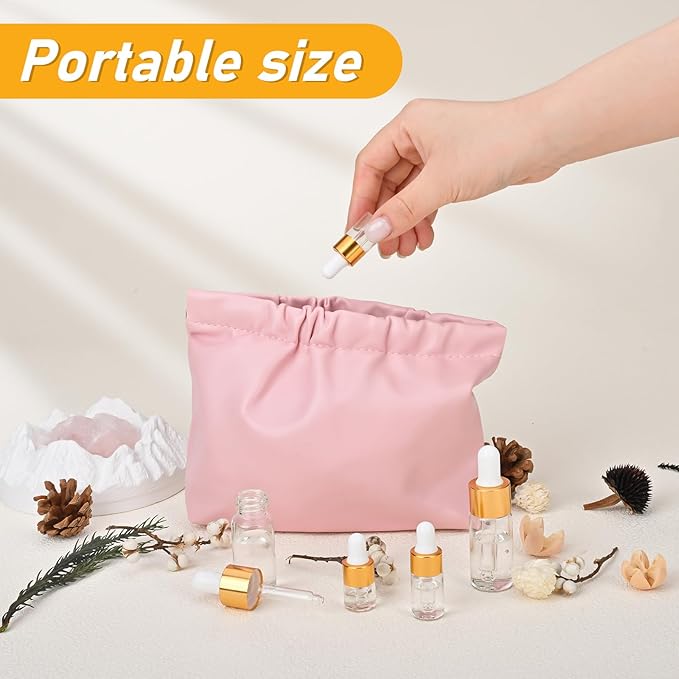 COTOM 100 Pack Mini Dropper Bottle for Cuticle Oil, 1ml Small Sample Essential Oil Dropper Bottles for Travel, Clear Empty Vails for Cosmetic Perfume
