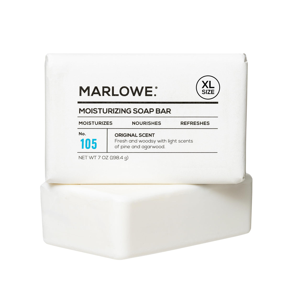 MARLOWE. Coffee Bar Soap, Exfoliating Body Scrub for Men, 7 oz (3 Bars)