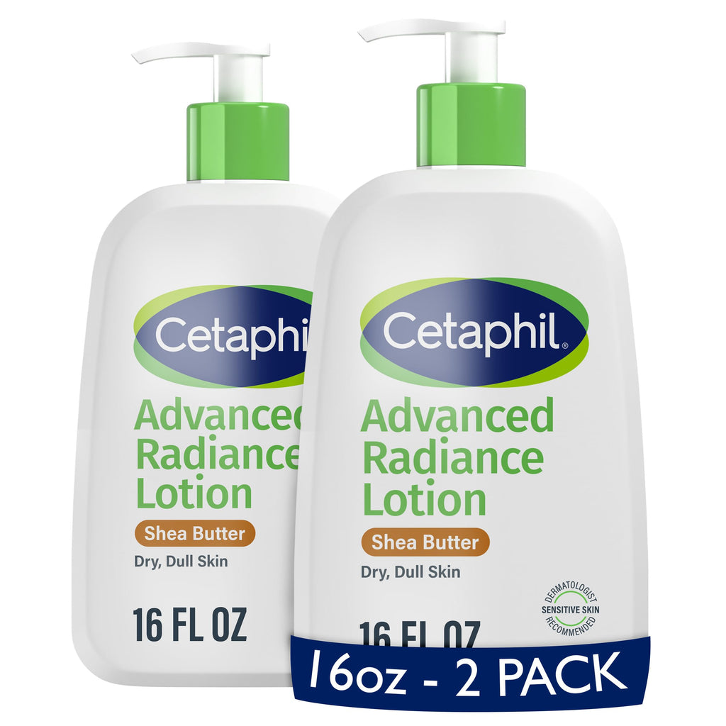 Cetaphil Advanced Radiance Body Lotion, Dry, Sensitive Skin, 16oz, 2ct