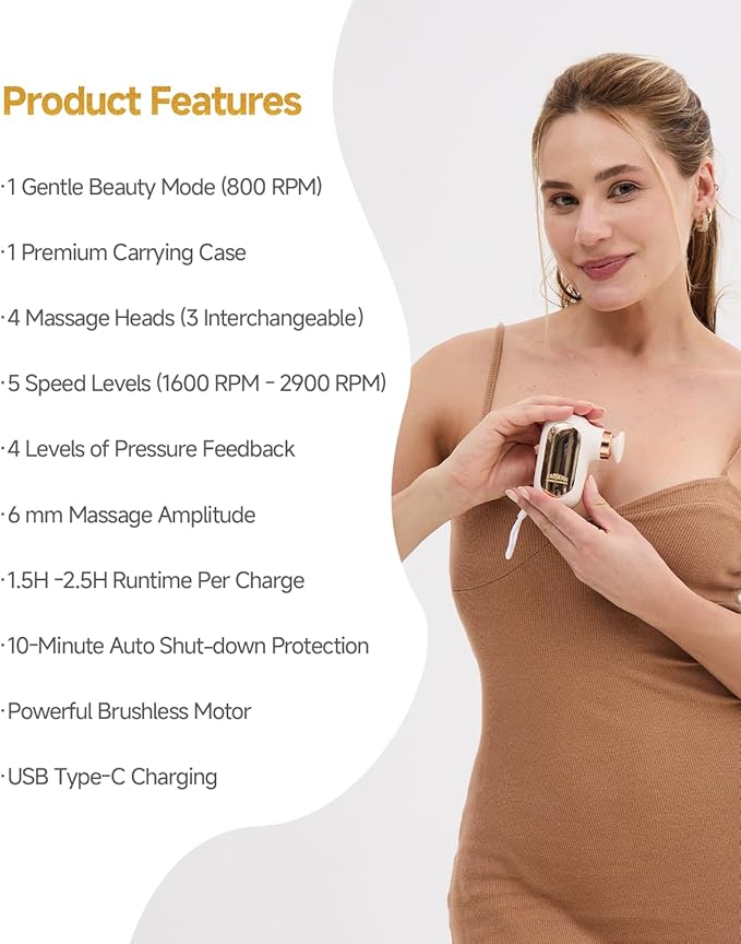 CAREKING Mini Massage Gun Travel Size, Powerful Small Massage Gun Deep Tissue for Pain Relief, Muscle Massager for Neck Shoulder Thigh Scalp Quiet Pocket Massager, FSA-HSA Eligible