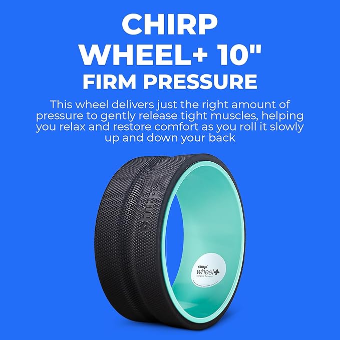 Chirp Wheel+ Foam Roller, Back & Neck Pain Relief, Mint 10-Inch