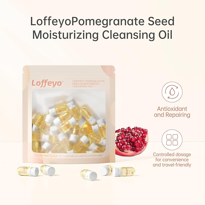 Loffeyo 20ct Single Use Cleansing Oil Packets TSA Travel Makeup Remover