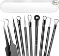 5PCS Blackhead Remover Pimple Popper Tool Kit, Professional Stainless Pimple Acne Blemish Removal Tools Kit for Face (Black)