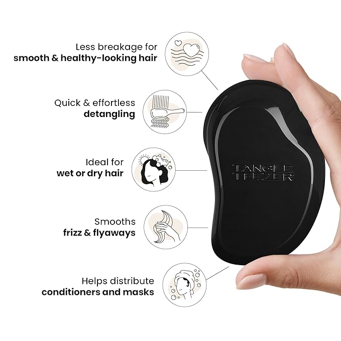 Tangle Teezer Original Detangler Brush for All Hair Types, Panther Black
