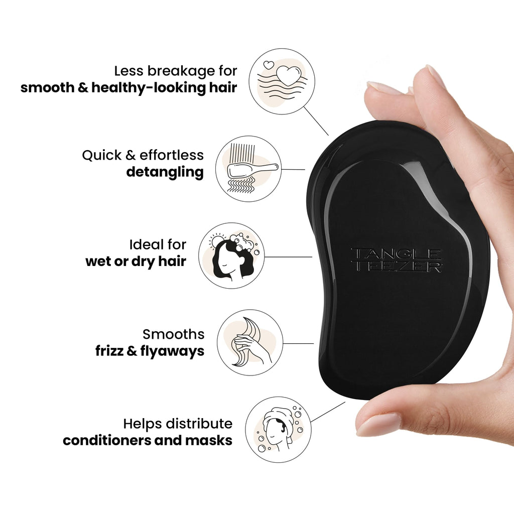 Tangle Teezer Original Detangler Brush for All Hair Types, Panther Black