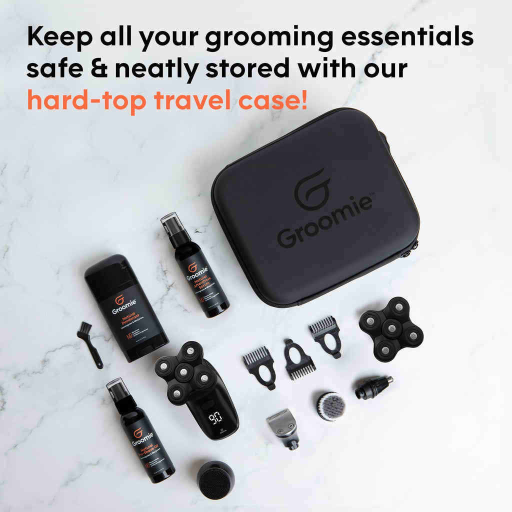 Groomie Travel Case for BaldiePro Electric Head Shaver, Hard Storage Case