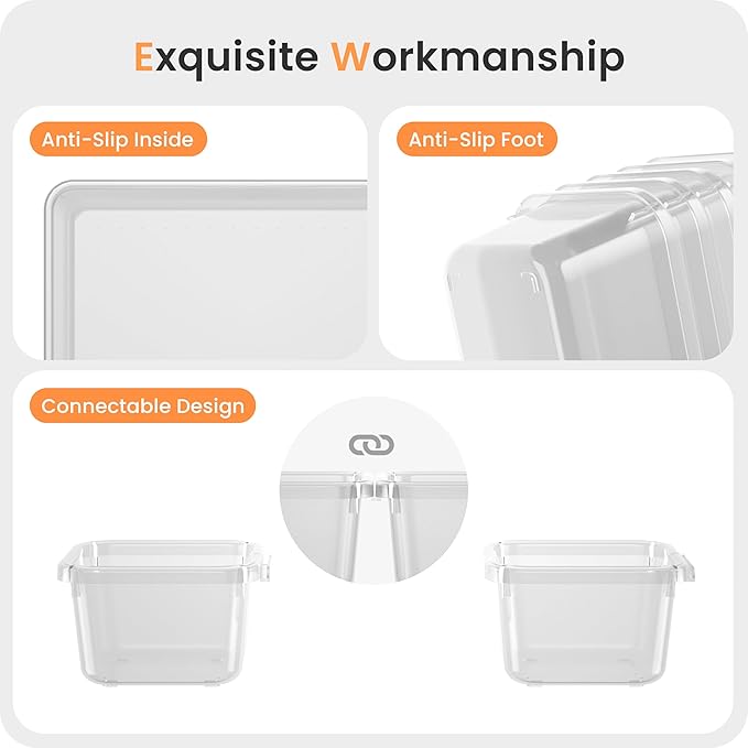 A-LuGei 【Military Grade】 Drawer Organizer,【𝟱𝗦𝗶𝘇𝗲】 Makeup organizer,【Holds 177 Items】 Bathroom Organizers and Storage,Organization and Storage,Desk Drawer Organizer for Vanity【Clear】