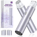Bikini Trimmer for Women, Dual Head Face Shaver Body Hair Trimmmer, IPX7 Waterproof Womens Electric Razor for Legs, Light Purple
