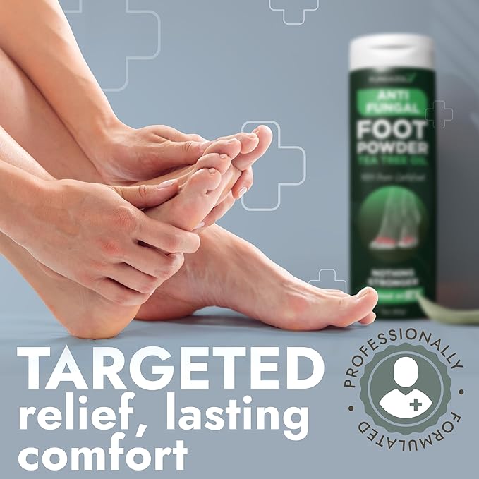 Antifungal Foot Powder with Miconazole Nitrate 2% & Tea Tree Oil for Foot Fungus Treatment | Soothes Itchy Skin, Controls Odor & Prevents Reinfection | Antifungal Powder for Athlete’s Foot | 3 of 3