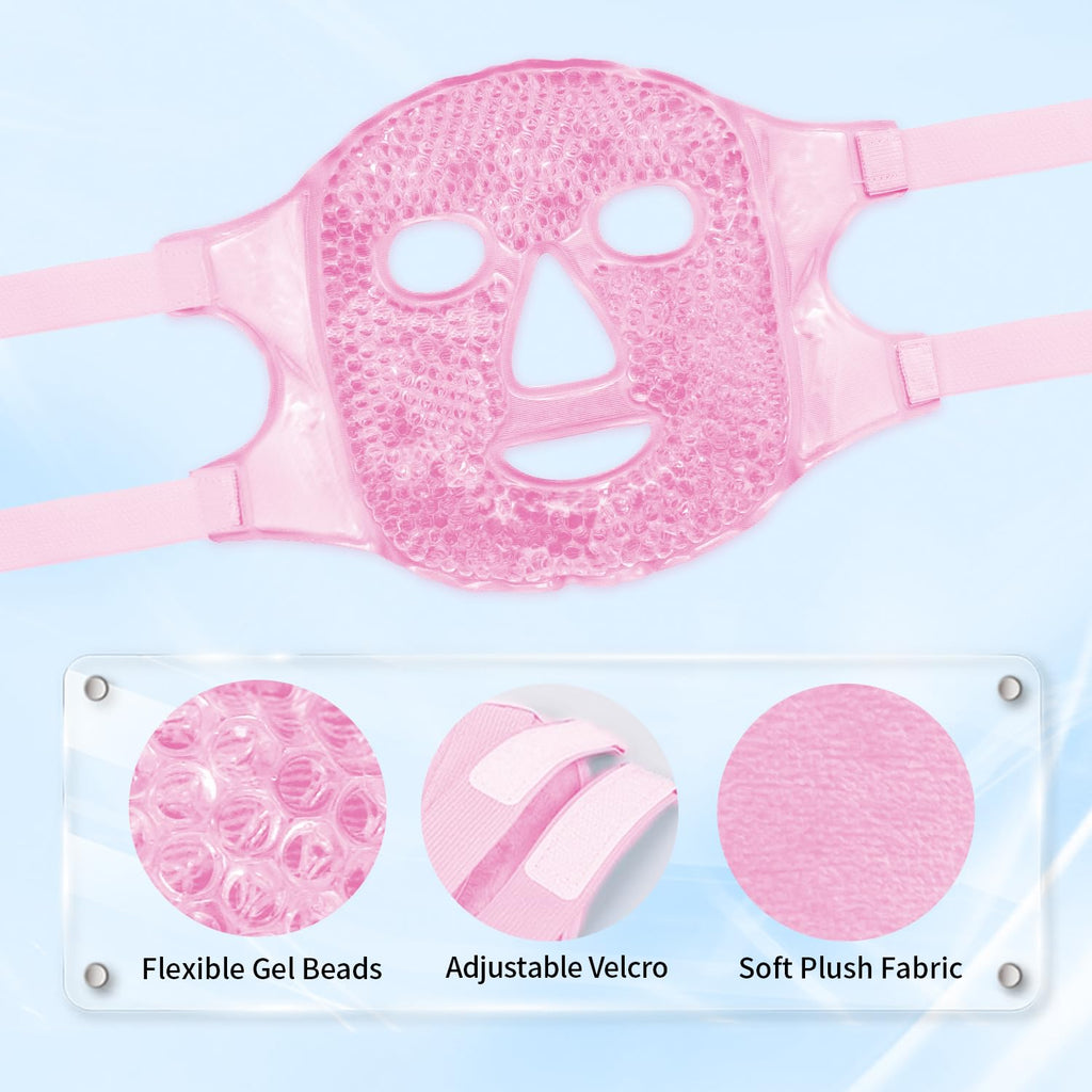 CONBELLA Cold Face Eye Masks Ice Face Mask Hot Cold Compress