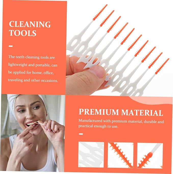 WRITWAA Interdental Brush Set 80pcs Portable Dispenser Flexible Gum Massager for Effective Oral Care for Teeth Gaps and Use