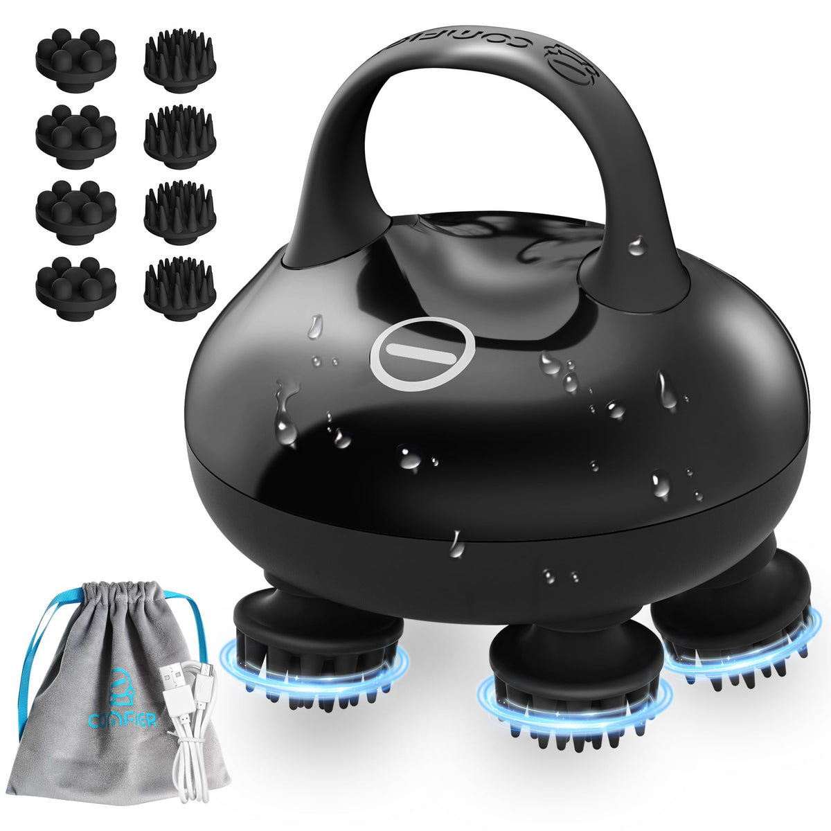 COMFIER Cordless Head Massager Scalp Massager Hair Growth with 3 Modes