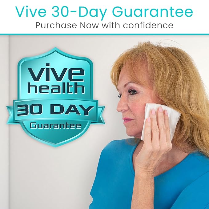 Vive Disposable Washcloths for Adults & Elderly (12 Pack - 600 Count - 8"x12") – Incontinence Wipes for Men & Women – Hypoallergenic No Rinse Adult Body Wipes for Sensitive Skin – Unscented