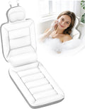 Full Body Bath Pillow for Bathtub, White 52" x 17"