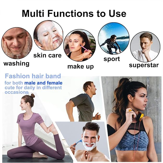 Metal Hair Band, Metal Fashion Hair Bands, Unisex Black Headbands, Wavy Headband Perfect for Outdoor Sports and Daily Use (10 Pack)