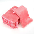 PHOGARY 6 Pack Microfiber Face Washcloths Facial Wash Mitts, 7.8"x5.1" Soft Flannel Towel for Washing Face, Reusable Makeup Remover Absorbent Easy-Dry Puffy Washcloths with Hanging Loop, Pink
