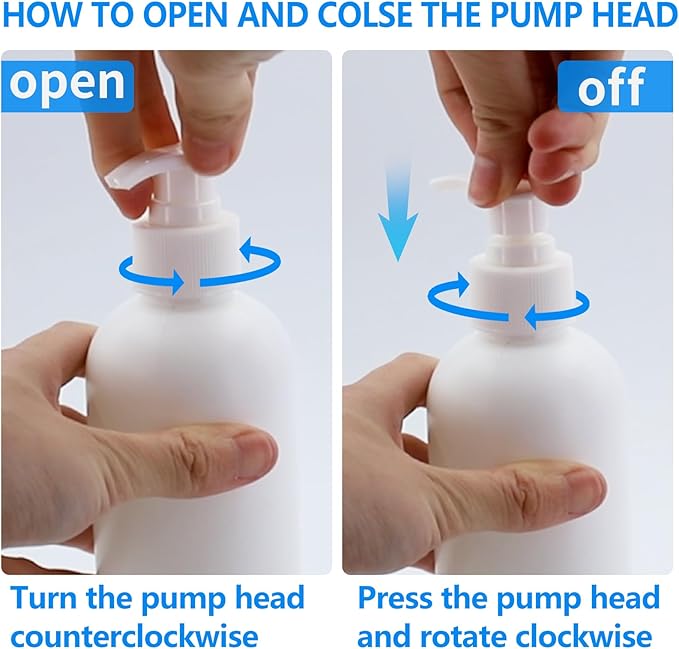 DTDNZKN 2 Pack 10 Oz (300ml) Pump Bottles Dispenser