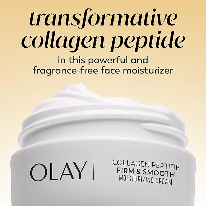 Olay Regenerist Radiance Collagen Peptide Face Moisturizer, Firming and Smoothing Anti Aging Face Cream, Fragrance Free Daily Facial Moisturizer for Hydration, Elasticity, and Wrinkle Appearance, 2 Oz