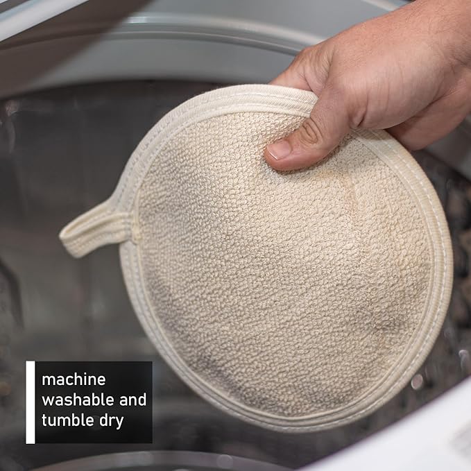 Country Cottons 100% Cotton Pot Holders & Hot Pads (2-Pack), 8", High Heat Resistance,Made in America (Natural)