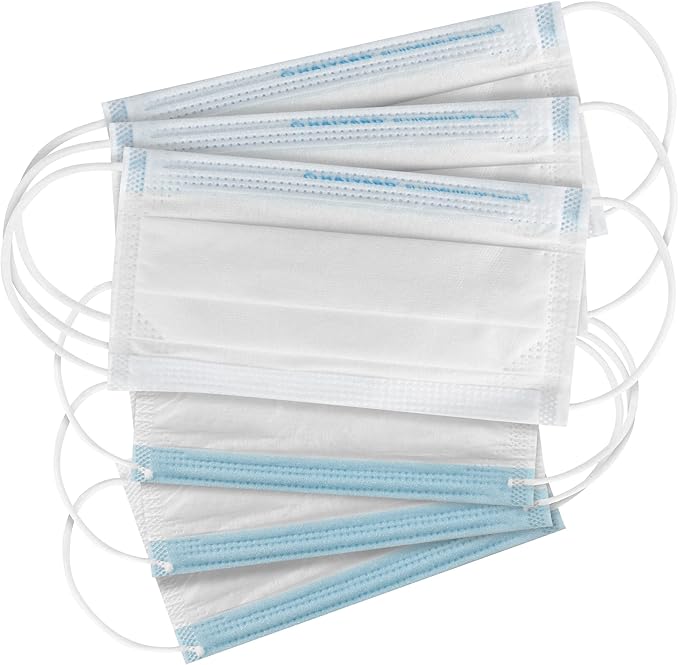 HALYARD FLUIDSHIELD 1 Fog-Free Disposable Procedure Mask,with SO SOFT Lining&SO SOFT Earloops,Pleat-Style,White,Level 1,41802