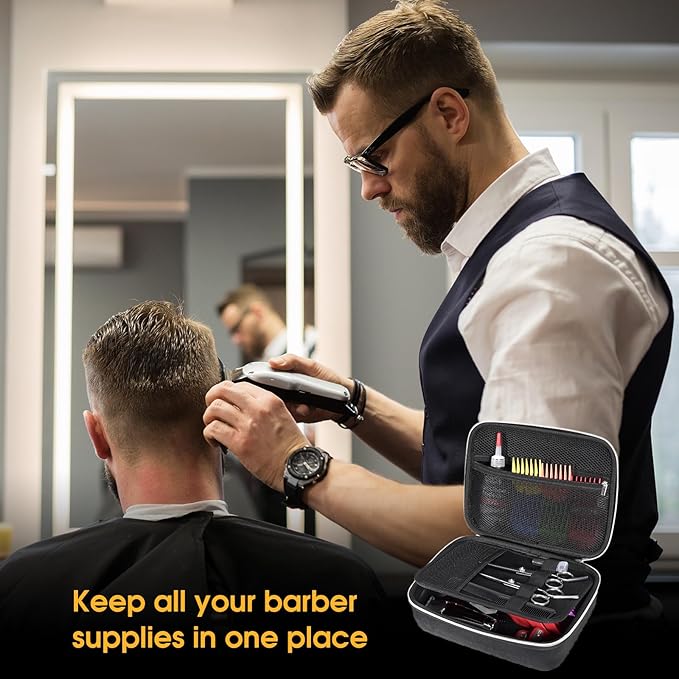 ProCase Barber Case for Hair Clippers Trimmer Razor -Black