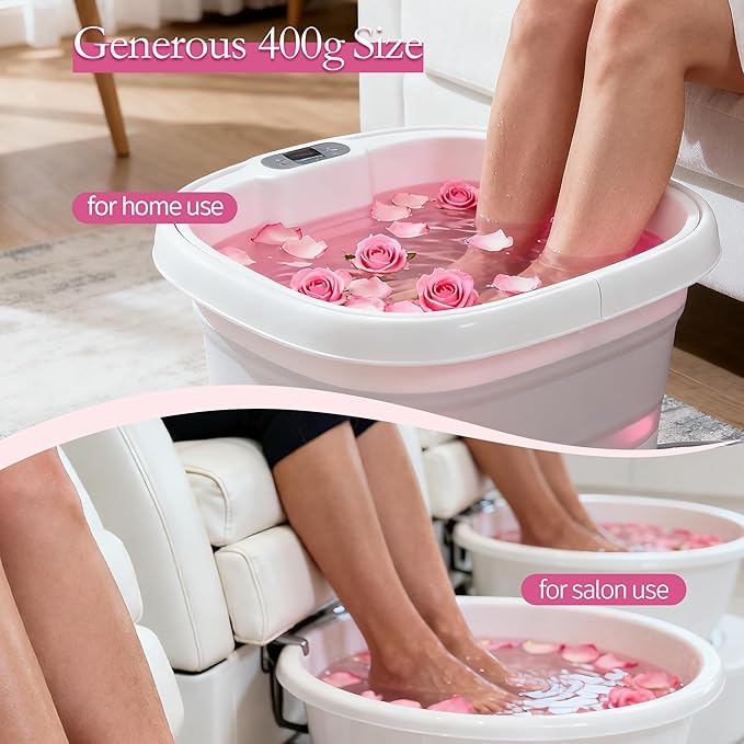 NOVAL Rose-Scented Foot Soak Tablets – 400g , Fast-Dissolve Pedicure Spa Salt Tablets – Cleanses & Moisturizes Feet
