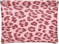 Ksriylm Leopard Leather Small Makeup Pouch for Women,Cosmetic Accessories Organizer,Waterproof and Portable Cosmetic Bag,Self-closing, No Zipper, Aesthetic Storage Pouch,Lipstick for Purse,Pink
