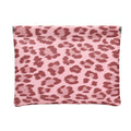 Ksriylm Leopard Leather Small Makeup Pouch for Women,Cosmetic Accessories Organizer,Waterproof and Portable Cosmetic Bag,Self-closing, No Zipper, Aesthetic Storage Pouch,Lipstick for Purse,Pink