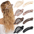 Aileam 6PCS Flat Claw Clip French Concord Hair Clip Barrette for women Thick Hair Clips Grip Yoga Hair Banana Barrettes for Styling Women Girls Thin Hair Accessories