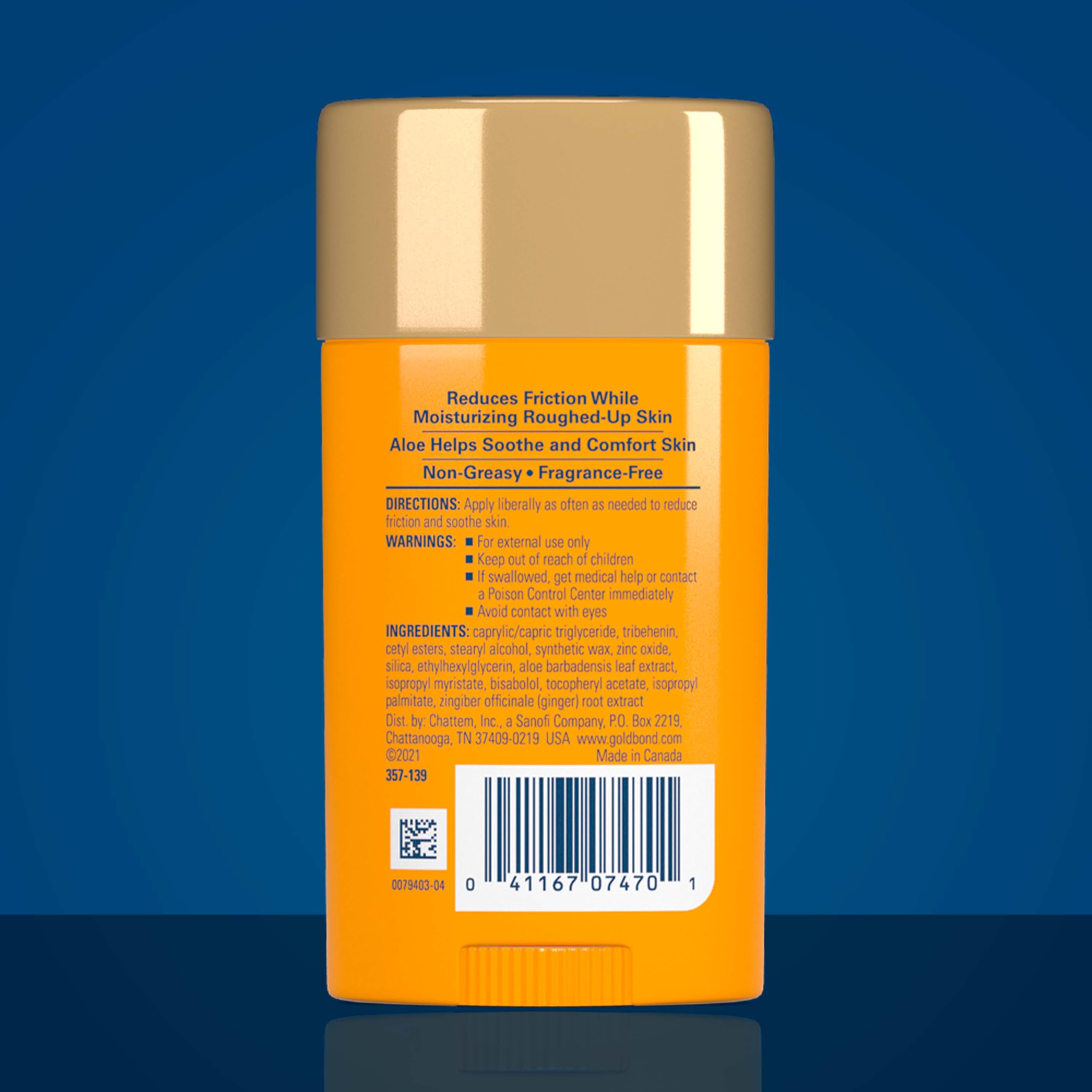 Gold Bond Friction Defense Stick, Anti Chafing Stick with Aloe, 1.75 oz.