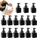 15 Pcs 8.5 oz Foaming Soap Dispenser Plastic Foaming Pump Bottle, Refillable Dispenser with Plastic Pump, Empty Hand Bottles for Liquid Soap, Shampoo, Bathroom,Hotel,Restaurant (15, Black)