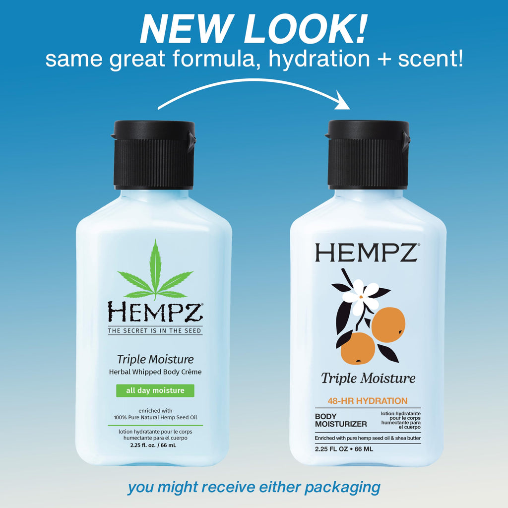 Hempz Body Lotion, Whipped Crème, Hemp Lotion, Triple Moisture, 2.25 oz.