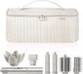 Lexeeco Travel Carrying Case for Hair Dryer Shark Flexstyle Dyson Airwrap Brush Hair Accessories Tools Storage Bag for Revlon Hairdryer Styler Organizer (Beige)