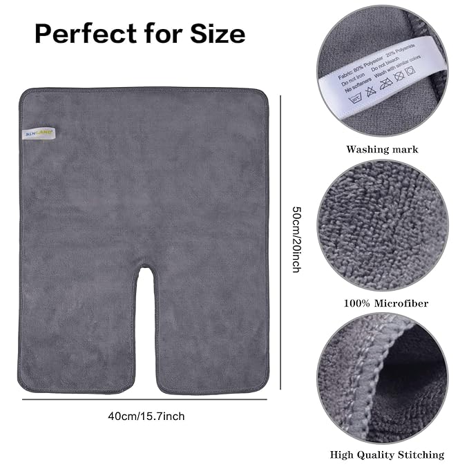 SINLAND Microfiber Esthetician Towels for Facials Mask Removing Face Wrap Soft Facial Cloth with Split Design Spa Towels for Facial Steam Massage and Cleansing 20x15.7inch