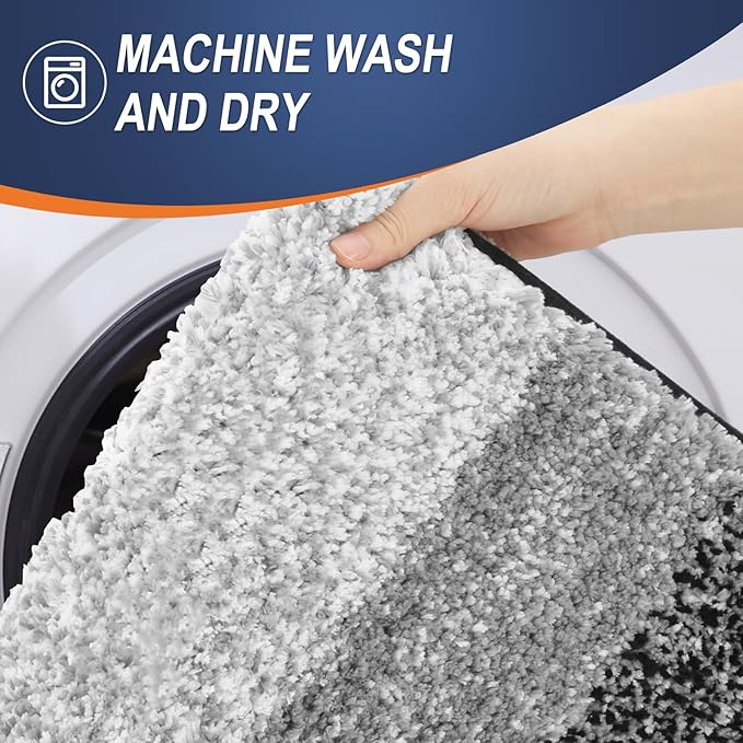OLANLY Microfiber Bathroom Rugs Sets 3 Piece, 30"x20"+24"x16"+24"x20"