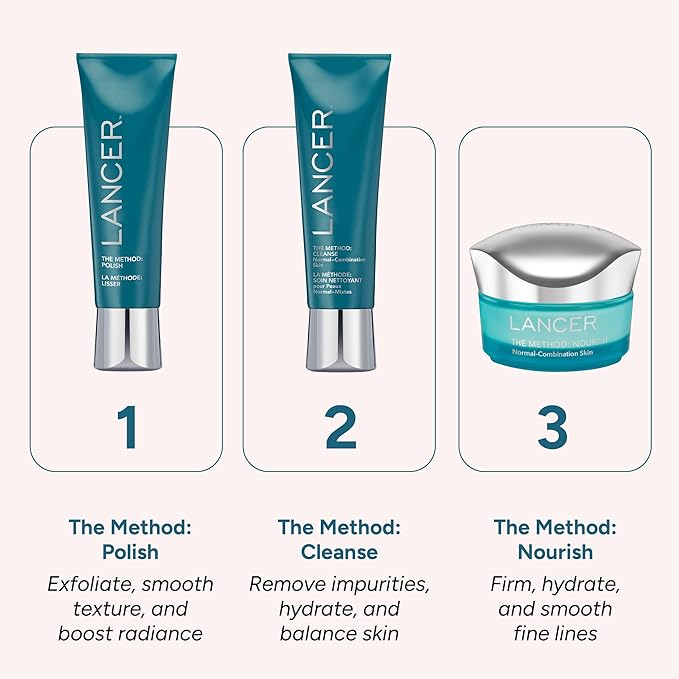 Lancer Skincare | The Method: Polish Facial Exfoliator | Face Scrub with Natural Minerals | Exfoliating Face Scrub for Normal Combination Skin | Daily Skin Polish | Dermatologist Developed | 4.2fl oz