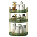 YCIA&DONE 360 Rotating Makeup Organizer and Storage for Vanity Countertop 3 Tiers, High Capacity Cosmetic Skincare Perfume Organizers for Dresser Bathroom Lazy Susan (Vintage Green)