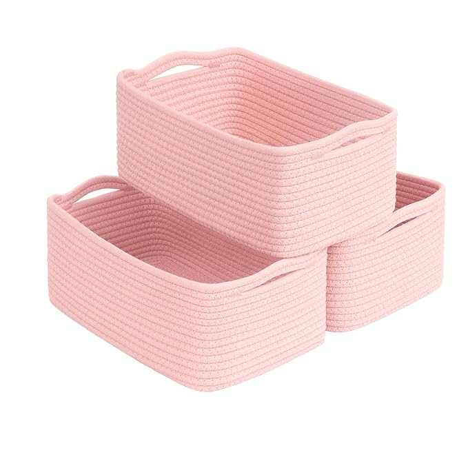 Goodpick 3-Pack Rope Storage Baskets for Gifts, 13 x 8 x 5 in