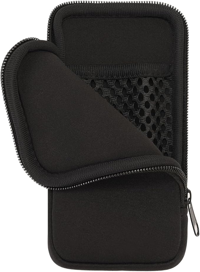Koikyu Tampon Storage Bag, Neoprene Tampon Organizer Case with Zipper Small Pouch for Feminine Products Portable Period Bags for Women,Ladies (Black)