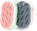 2 Pcs Bath Sponge, Deep Cleansing Body Loofah Sponge for Women Men, Large Size 3 Colors Foam Loofah for Gentle and Deep Exfoliation