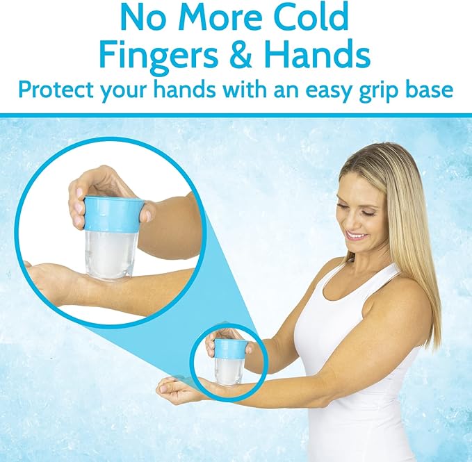 Arctic Flex Ice Roller for Face, Eyes & Neck (2 Pack) - Facial Ice Cube Roller Massager for Skin Care, Eye Bags, Migraine Pain - Reusable Silicone Ice Mold Tool Reduces Puffiness & Enhances Beauty
