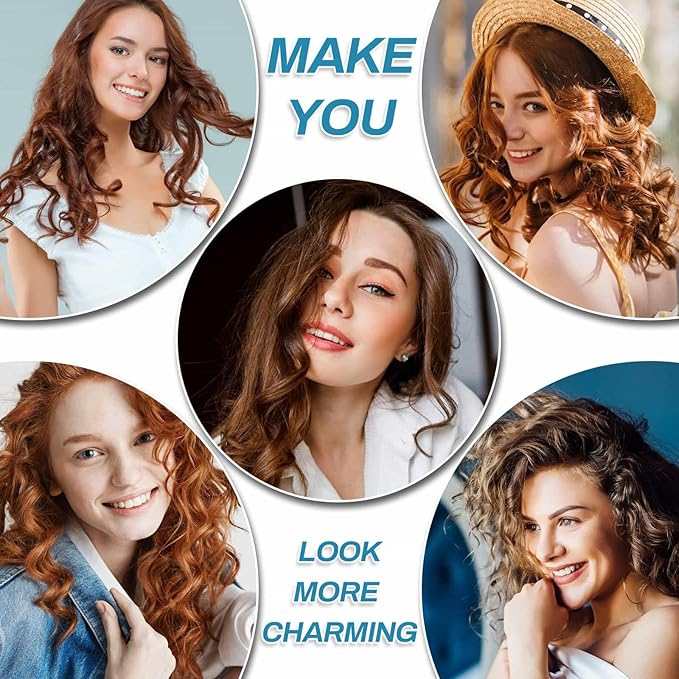 56 Pcs Hair Rollers Set for Blowout Look Long Hair, 30Pcs Rollers Hair Curlers in 5 Sizes with 24 Pcs Clips and Storage Bag for Long Medium Short Hair Volume