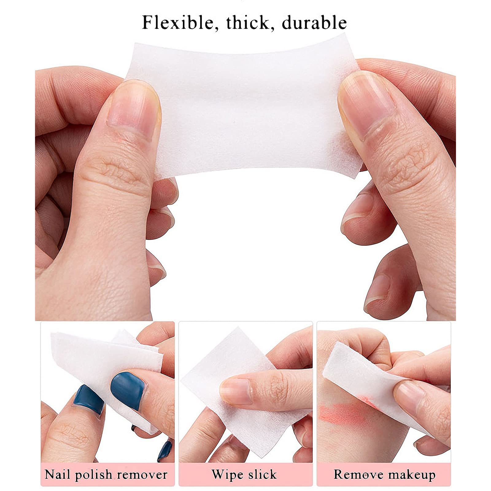 1000PCS Nail Cotton Pads,1pcs Push Down Pump Dispenser Bottle for Nail Alcohol Polish Removal,Nail Wipes,Lint Free Wipes for Acrylic Nails,Gel Residue Wipe Off Solution for Nails
