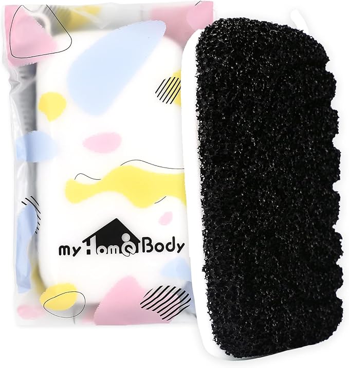 myHomeBody Extra Exfoliating Body Scrubber, Bath Sponge for Women, Loofah Exfoliator for Men