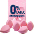 BEAKEY Makeup Sponge 6 Pack, Flat Duo Pink 0 Latex Blending Sponges