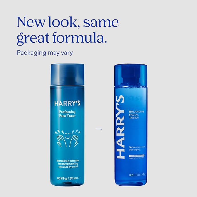Harry's Hydrating Face Toner for Men with Witch Hazel & Niacinamide, Refreshing Facial Toner for Clean, Hydrated Skin, Alcohol Free Formula, 8.35 Fl Oz (Pack of 2)