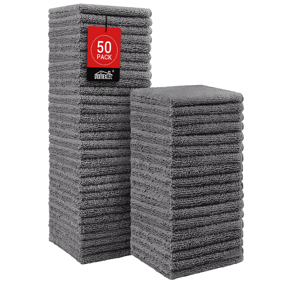 HOMEXCEL Washcloths 12PK, Ultra Soft&Highly Absorbent Face Towels, 12X12 in
