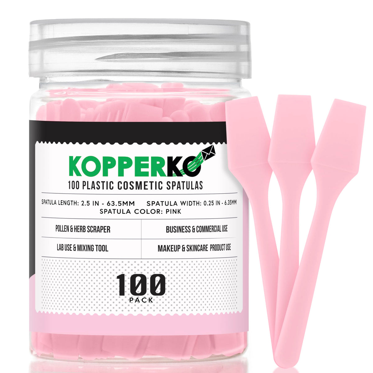 Kopperko Mini Skincare Spatula, 2.5 Inch, 500 Pack, Sky Blue
