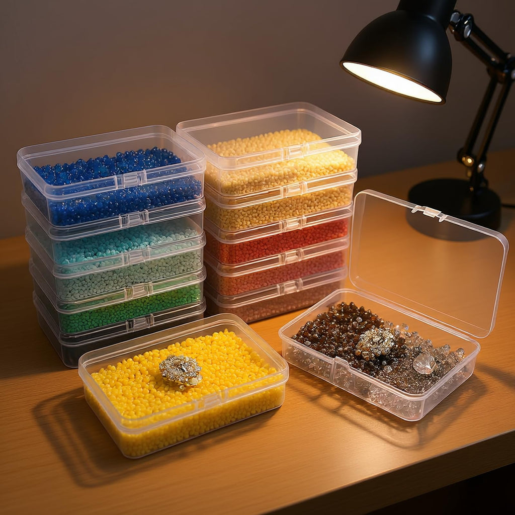 Thintinick Rectangular Clear Plastic Storage Containers, 12 Pack