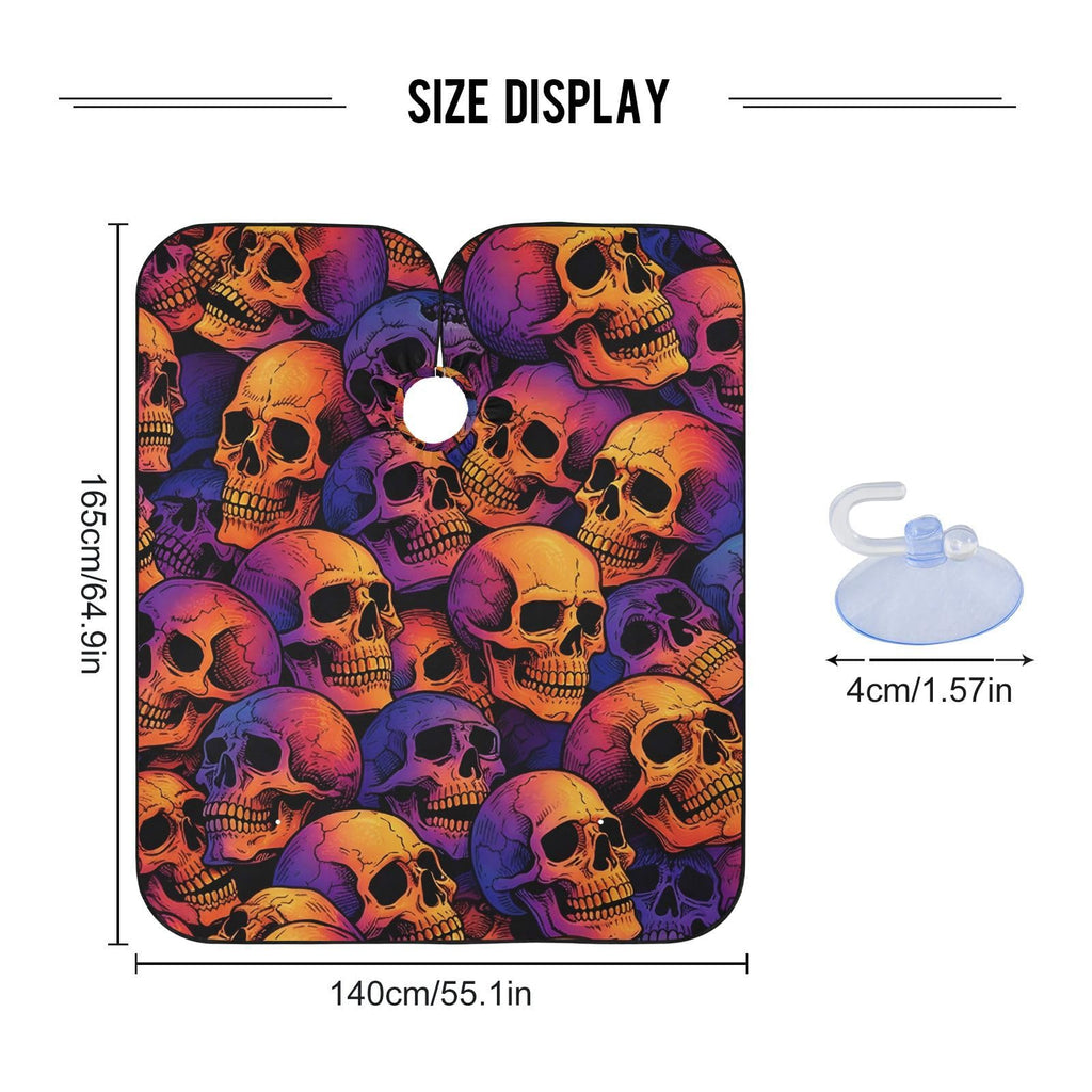ALAZA Skull Pattern Barber Cape for Men Women, Waterproof Haircut Apron Beard Shaving Bib Hair Cutting Cloth 55 x 65 Inch